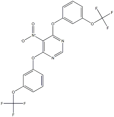 5-nitro-4,6-bis[3-(trifluoromethoxy)phenoxy]pyrimidine Struktur