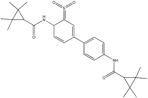 N,N′-(Sulfonyldi-4,1-phenylene)bis[2,2,3,3-tetramethyl-cyclopropanecarboxamide Struktur