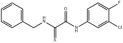 1-(benzylcarbamothioyl)-N-(3-chloro-4-fluorophenyl)formamide Struktur