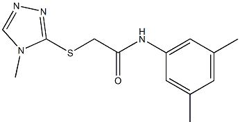 N-(3,5-dimethylphenyl)-2-[(4-methyl-4H-1,2,4-triazol-3-yl)sulfanyl]acetamide Struktur