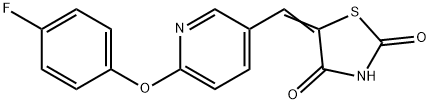 (5E)-5-{[6-(4-fluorophenoxy)pyridin-3-yl]methylidene}-1,3-thiazolidine-2,4-dione Struktur