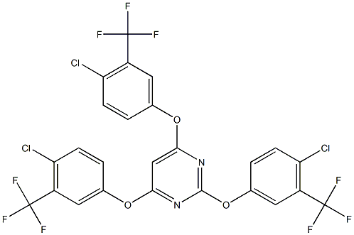 2,4,6-tris[4-chloro-3-(trifluoromethyl)phenoxy]pyrimidine Struktur