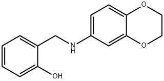 2-[(2,3-dihydro-1,4-benzodioxin-6-ylamino)methyl]phenol Struktur