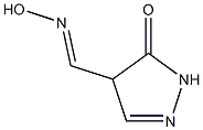 1H-Pyrazole-4-carboxaldehyde, 4,5-dihydro-5-oxo-, 4-oxime (9CI) Struktur