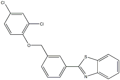 2-{3-[(2,4-dichlorophenoxy)methyl]phenyl}-1,3-benzothiazole Struktur