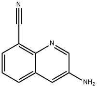 8-Quinolinecarbonitrile,3-amino-(9CI) Struktur