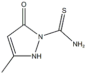 3-methyl-5-oxo-2,5-dihydro-1H-pyrazole-1-carbothioamide Struktur