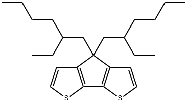 4,4-di(2-ethylhexyl)-4H-cyclopenta[2,1-b:3,4-b]dithiophene Struktur