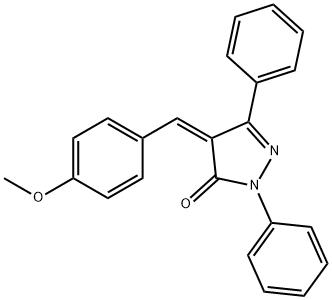 (4Z)-4-[(4-methoxyphenyl)methylidene]-1,3-diphenyl-4,5-dihydro-1H-pyrazol-5-one Struktur