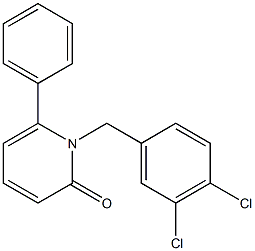 1-[(3,4-dichlorophenyl)methyl]-6-phenyl-1,2-dihydropyridin-2-one Struktur