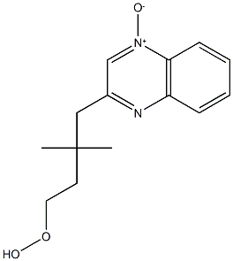 3-(4-hydroperoxy-2,2-dimethylbutyl)quinoxalin-1-ium-1-olate Struktur