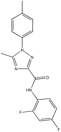 N-(2,4-difluorophenyl)-5-methyl-1-(4-methylphenyl)-1H-1,2,4-triazole-3-carboxamide Struktur