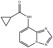 N-[1,2,4]triazolo[1,5-a]pyridin-8-ylcyclopropanecarboxamide Struktur