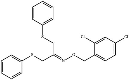 [1,3-bis(phenylsulfanyl)propan-2-ylidene][(2,4-dichlorophenyl)methoxy]amine Struktur