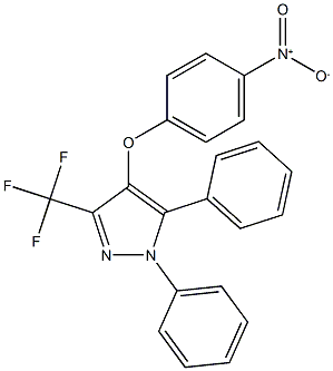 4-(4-nitrophenoxy)-1,5-diphenyl-3-(trifluoromethyl)-1H-pyrazole Struktur