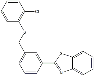 2-(3-{[(2-chlorophenyl)sulfanyl]methyl}phenyl)-1,3-benzothiazole Struktur