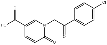 1-[2-(4-chlorophenyl)-2-oxoethyl]-6-oxo-1,6-dihydropyridine-3-carboxylic acid Struktur