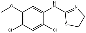 (2Z)-N-(2,4-dichloro-5-methoxyphenyl)-1,3-thiazolidin-2-imine Struktur