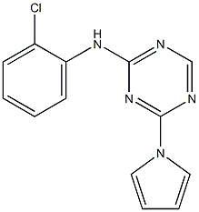 N-(2-chlorophenyl)-4-(1H-pyrrol-1-yl)-1,3,5-triazin-2-amine Struktur