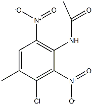 N-(3-chloro-4-methyl-2,6-dinitrophenyl)acetamide Struktur