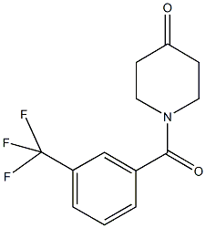 1-[3-(trifluoromethyl)benzoyl]piperidin-4-one Struktur