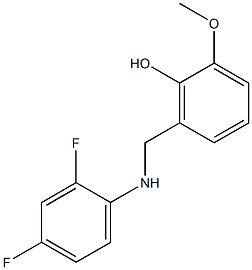 2-{[(2,4-difluorophenyl)amino]methyl}-6-methoxyphenol Struktur