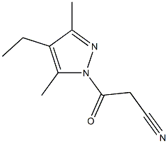 1H-Pyrazole,1-(cyanoacetyl)-4-ethyl-3,5-dimethyl-(9CI) Struktur