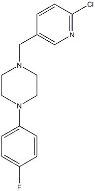 1-[(6-chloropyridin-3-yl)methyl]-4-(4-fluorophenyl)piperazine Struktur