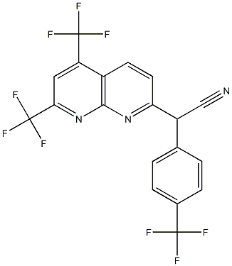 1,8-Naphthyridine-2-acetonitrile,5,7-bis(trifluoromethyl)-alpha-[4-(trifluoromethyl)phenyl]-(9CI) Struktur