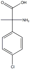 2-amino-2-(4-chlorophenyl)propanoic acid Struktur