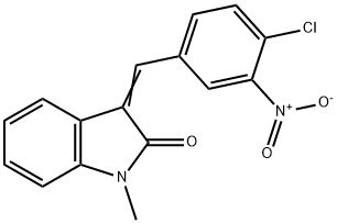 (3Z)-3-[(4-chloro-3-nitrophenyl)methylidene]-1-methyl-2,3-dihydro-1H-indol-2-one Struktur