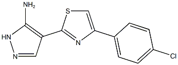 4-[4-(4-chlorophenyl)-1,3-thiazol-2-yl]-1H-pyrazol-5-amine Struktur