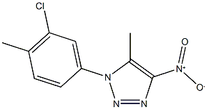 1-(3-chloro-4-methylphenyl)-5-methyl-4-nitro-1H-1,2,3-triazole Struktur