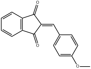 Indane-1,3-dione, 2-(4-methoxybenzylideno)- Struktur