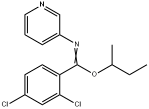 (E)-(butan-2-yl 2,4-dichloro-N-(pyridin-3-yl)benzene-1-carboximidate) Struktur