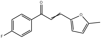 (2E)-1-(4-fluorophenyl)-3-(5-methylfuran-2-yl)prop-2-en-1-one Struktur