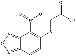 2-[(4-nitro-2,1,3-benzoxadiazol-5-yl)sulfanyl]acetic acid Struktur