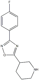 3-[3-(4-fluorophenyl)-1,2,4-oxadiazol-5-yl]piperidine Struktur