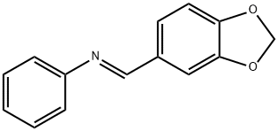 (1E)-1-(2H-1,3-benzodioxol-5-yl)-N-phenylmethanimine Struktur