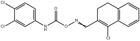 (E)-[(1-chloro-3,4-dihydronaphthalen-2-yl)methylidene]amino N-(3,4-dichlorophenyl)carbamate Struktur