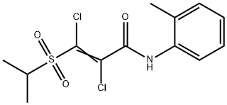 (2E)-2,3-dichloro-N-(2-methylphenyl)-3-(propane-2-sulfonyl)prop-2-enamide Structure