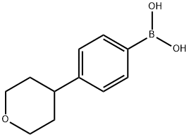 (4-(tetrahydro-2h-pyran-4-yl)phenyl)boronic acid Struktur