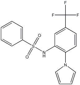 N-[2-(1H-pyrrol-1-yl)-5-(trifluoromethyl)phenyl]benzenesulfonamide Struktur