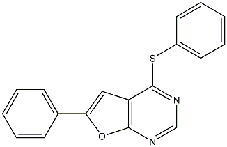 6-phenyl-4-(phenylsulfanyl)furo[2,3-d]pyrimidine Struktur