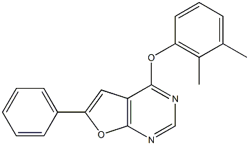 4-(2,3-dimethylphenoxy)-6-phenylfuro[2,3-d]pyrimidine Struktur