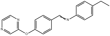 (1E)-N-(4-ethylphenyl)-1-[4-(pyrazin-2-yloxy)phenyl]methanimine Struktur