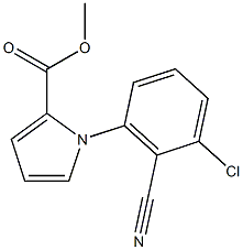 methyl 1-(3-chloro-2-cyanophenyl)-1H-pyrrole-2-carboxylate Struktur