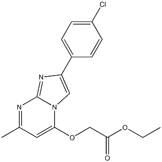 ethyl 2-{[2-(4-chlorophenyl)-7-methylimidazo[1,2-a]pyrimidin-5-yl]oxy}acetate Struktur