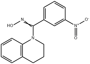 (Z)-N-[(3-nitrophenyl)(1,2,3,4-tetrahydroquinolin-1-yl)methylidene]hydroxylamine Struktur