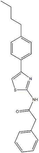 N-[4-(4-butylphenyl)-1,3-thiazol-2-yl]-2-phenylacetamide Struktur